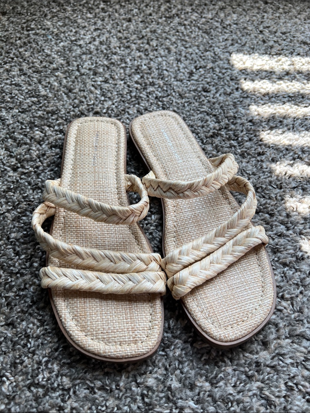 American Eagle Outfitters Braided Slide Sandals - Natural Beige